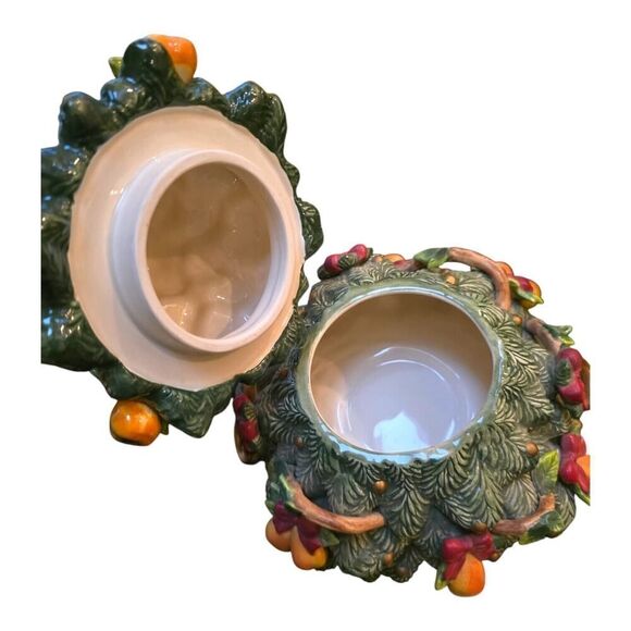 FITZ & FLOYD Twelve Days of Christmas Five Golden Rings Lidded Box Holiday - Picture 5 of 7